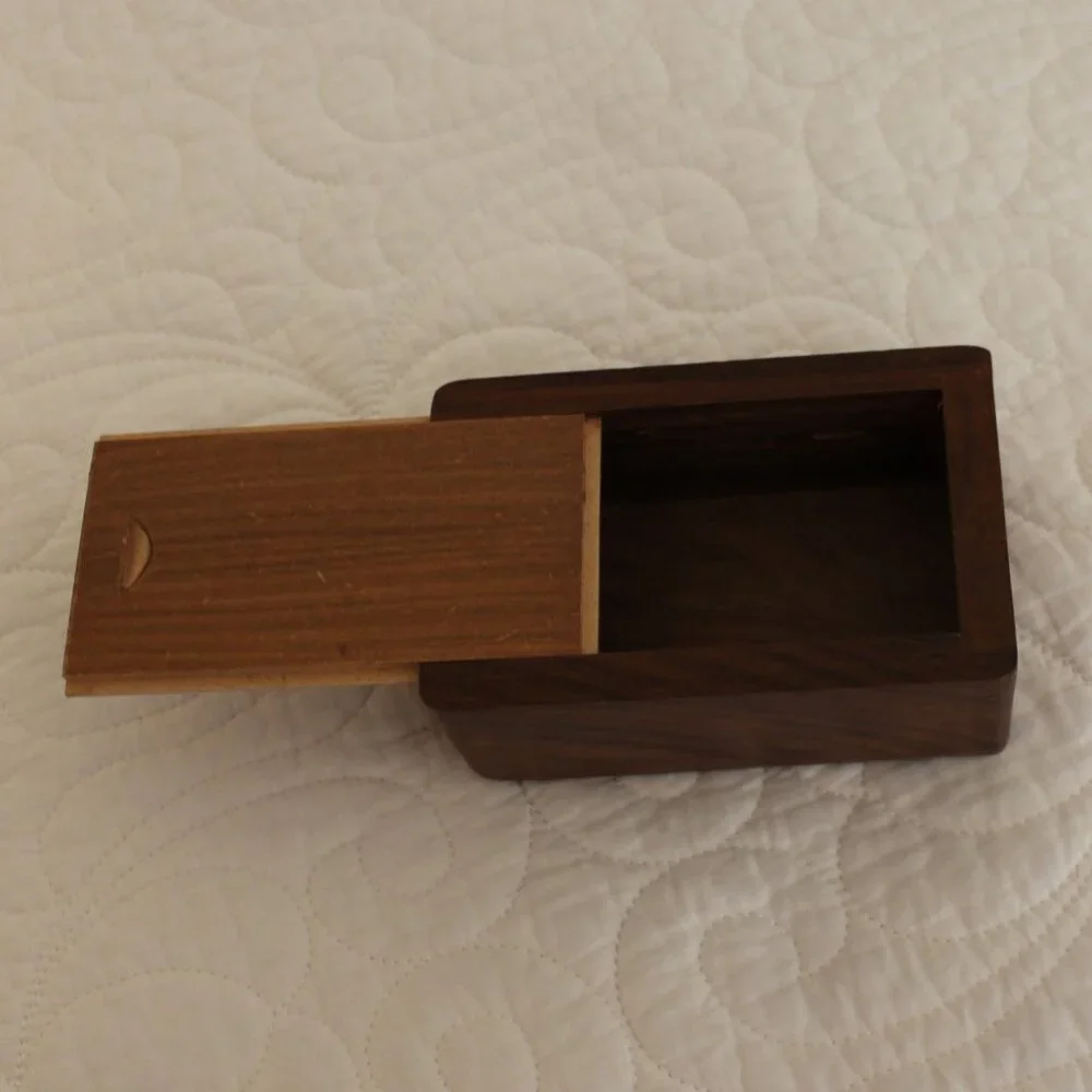 Wooden box for jewelry, trinkets, etc.